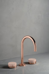 Elements Deck Mounted Basin Tap in Polished Copper