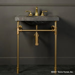 Vintage Washbasin with Stand - C90-27SK MT + CUSTPFT-ST-CNR-27-AB