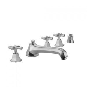 Astor with Low Spout and Hex Cross Handles and Straight Handshower Mount 6970-T686-S-TRIM + J-6912-DIV-RGH