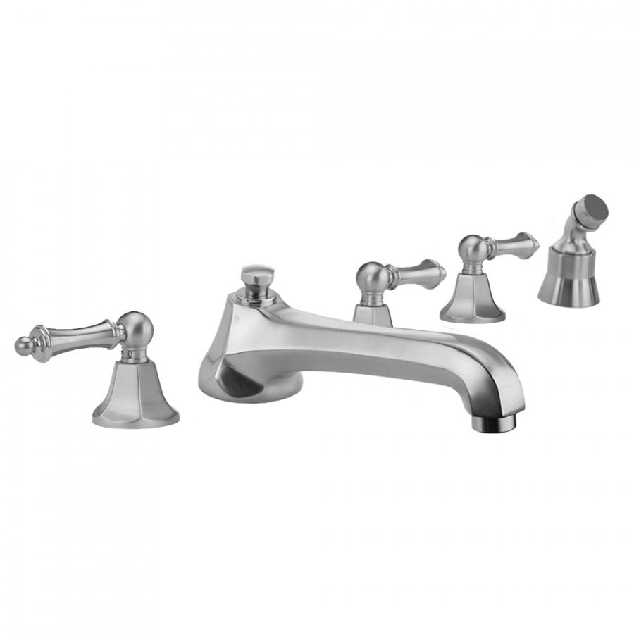 Astor with Low Spout and Smooth Lever Handles and Straight Handshower Mount 6970-T684-S-TRIM + J-6912-DIV-RGH