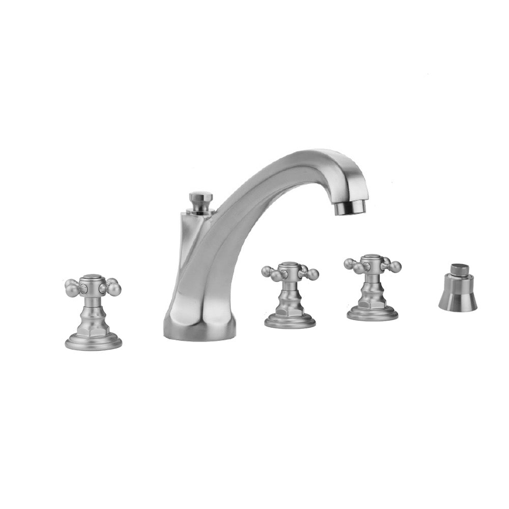 Westfield High Spout and  Cross Handles with Straight Handshower Mount - 6972-T678-S-TRIM + J-6912-DIV-RGH