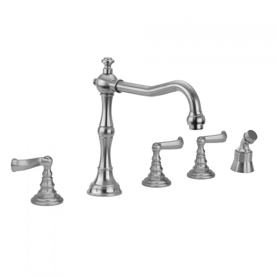 Roaring 20's Ribbon Lever Handles with Angled Handshower Mount - 9930-T667-A-TRIM + J-6910-DIV-RGH