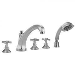 Westfield High Spout and Hex Cross Handles with Straight Handshower - 6972-T676-S-488-TRIM