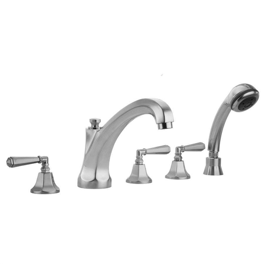 Astor High Spout and Hex Lever Handles and Straight Handshower 6972-T685-S-423-TRIM