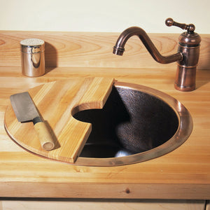 Copper Round Veggie Sink - CP-14
